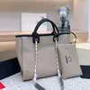 Designer 22Ss Borse estive Borse da spiaggia classiche Borsa a catena Deauville in tela Marca famosa 5A Borsa da donna di grande capacità di qualità Borsa da spesa firmata con pacchetto