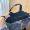 Luxury Denim Shopping Totes Womens Handbag Designer Bag With Purse For Women Fashion Gold Letters Summer Handväskor Holiday Shoulder Bags 2023