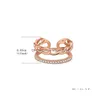 Ringar högkvalitativa zirkonengagemang crossover för kvinnor Tiny Rose Gold Sier Love Ring Många stilar Lady Party Drop Delivery J DHL3T