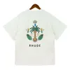 デザイナーファッション衣類 Tシャツ Tシャツ夏のファッション男性お勧め Rhude メンズプリント綿ラウンドネック半袖学生多用途 Tシャツイン綿 Streetwe