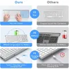 Claviers Clavier rechargeable sans fil Bluetooth 5.0 Type-C pour MacBook Pro Air iMac iPhone iPad Pro Air Mini Windows Linux G230525