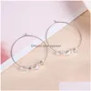 Hoop Huggie Trendy Ohrringe Leichte Glas Kristall Perle Baumeln Ohrring Für Frauen Design Schmuck Sommer Liebe Drop Lieferung Dhaqg