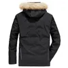 Parka imbottito invernale da uomo Cappotto da uomo Pelliccia di procione staccabile Parka da uomo Giacche spesse Plus Size Felpa con cappuccio Outwear Cappotti caldi casual