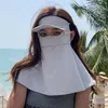 Sciarpe Soft Summer Sunscreen Face Hood Copricapo da ciclismo protettivo per il viso a tesa lunga