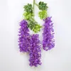 Flores decorativas 12pcs 3,6ft wisteria artificial flor wreath wreath wedding arch decoração