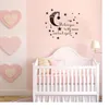 Adesivos de parede desenho animado adormece a lua estrela adesiva infantil quarto de bebê quarto decoração de decalque mural papel de parede de decalque