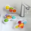 Bath Toys 3PcsSet Baby Bath Toys Funny Bathing Sucker Spinner Suction Cup Cartoon Rattles Fidget Educational For Children Boys Gift 230525
