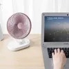 Nieuwe elektrische USB Auto Rotation Desktopventilator 4000 mAh Oplaadbare luchtkoeling Conditioner 4 Speed ​​Wind Silent Portable for Home Office