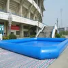 Giochi all'aperto piscina d'acqua gonfiabile nuoto attrezzature galleggianti aria soffiata 6 * 5 * 0.6 m blu paradiso acquatico giocattoli di grandi dimensioni giochi con la palla per camminare lo026 C23