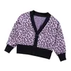 Pull filles coréen simple boutonnage col en V Cardigan pull enfant en bas âge fille bébé automne vêtements