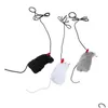 Cat Toys Pet Toy Ring Mouse Plush Interactive Mice Animal Stuff Products Drop Delivery Home Garden Supplies Dhwmu