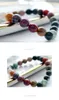 Lien Bracelets En Gros 1 pcs Naturel Agate Bracelet 6mm 8mm 10mm 12mm Ronde Pierres Précieuses Bijoux Perles 18.5 cm