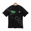 Summer Uoscal Casual T-Shirt Spray Painted Graffiti Couple Style Trend High Appearance Level T-Shirt Loose CrewNeck Pure Cotton Alphabet Print High-Quality T-Shirt