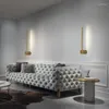 Wandlampen Noordelijke strip LED LAMP KOPER GOUD GOUD Rechte lijn slaapkamer Bedroom Living Room TV Achtergrond