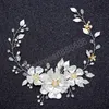 Elegant Girls Bridal Headband Imitated Pearl Hair Headdress Flower Wreath Bride Head Hoop Wedding Headbands Hair Jewelry