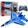 Electric/RC Aircraft SU-35 Remote Control Airplane 2.4G RC Drone Glider Plan Radio Control Aircraft Flying Model Epp Foam Plane Toy RC Toys for Kids 230525