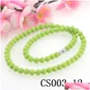 Beaded Necklaces Sweet Simple Pearl Necklace 6Mm Round Bead Shell Imitation 22 Color Woman Girl Gift Christmas Production Wholesale Dhah6