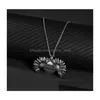 Pendant Necklaces You Are My Sunshine Sunflower For Women Gold Open Locket Long Chain Fashion Inspirational Jewelry Gift Wholesale D Dh3Qu