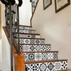 벽 스티커 미국 레트로 계단 스티커 장식자가 접착제 방수 오일 방지 계단 욕실 주방을위한 DIY 계단