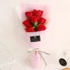 Творческие 7 маленьких букетов розового цветочного симуляции мыло цветок для свадебных валентина Матери -учителя День День Подарок декоративные цветы