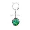 Key Rings Design Crystal Keychain Unique Art Peacock Wiggling Feather Holder Handmade Animal Pattern Keyring For Women Girls Persona Dhb1O