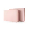 Bolsas de joias de cor rosa personalizadas fechamento magnético Pakcage caixa de papelão de papelão de papelão de papelão