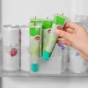 Lagringsflaskor 1/2st universell kryddor flaskrack Portable Box Transparent kylarrangör för kylskåpets sidodörr