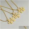 Pendentif Colliers 3Pcs / Set Collier Géométrie Puzzle Lettres Anglaises Nous Serons Toujours Connectés Amitié Bijoux Drop Delivery Pend Dhcu4