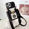 Hermosas fundas para teléfonos iPhone 15 14 Pro Max Cartera de cuero con ranuras para tarjetas cruzadas de lujo 16 15promax 14promax 13promax 15pro 14pro 13pro 13 12 11 Estuche con caja con logotipo