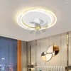 Chandeliers 2023 Chandelier With Fan For Living Room Bedroom Home Lights Modern Led Ceiling Lamp Remote Control Brightness Fixtures