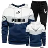 Tracksuits voor heren 2023 Fashion Men Women Sports Wear Stripe Hoodies en Black Sweatpants Hoge kwaliteit Autumn Winter Daily Casual Jogging Pak