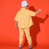 Kleidungssets Bühnenkostüme Kinder Streetwear Hip Hop Lose Lässige Kurzarm Sporthemd Hose Kinder Jungen Mädchen Trainingsanzüge Hemden