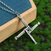 Łańcuchy 10pcs moda gotycka Irlandia St. Brigid's Cross Naszyjnik dla kobiety mężczyzny chrześcijańska religia biżuteria