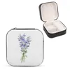 JABITY BUSES Blue Mealylcup Flowers Buquet Hapholor Supme Pordelable PU Skórzany organizator