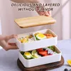 Dinnerware Sets Japanese Bento Boxes Microwave-safe Box Set Leakproof Lunch For Work/School Containers With Cutlery Bag