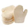 Natural Sisal Bath Gloves Spa Shower Scrubber Mitt Soften Slooth Renew Hud Anti-Aging Cleaning Borstes