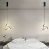Lampy wiszące Nowoczesna minimalistyczna lampa wisząca LED Nowoczesna sztuka dekoracyjna Projektant Żyrandole do sypialni Gabinet Salon Domowa kreatywna lampa G230524