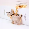 Keychains Creative Cute Bell Puppy Key Chain Zodiac Dog Ring Metal Pendant Women's Bag Accessories Small Gift