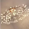 Pendant Lamps Romantic Firefly LED Chandelier Light Stylish Tree Branch/Round Metal Dining Room Restaurant Ceiling Spotlight ChandelierPenda