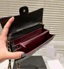 Echte lederen schoudertassen voor dames handtas Plaid Purse Dubbele letter Solid Buckle Sheepskin Caviar Patroon Takken Cross Body Wallet Hobo avondtas