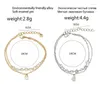 Bangle Classic Heart Shaped Crystal Armband Opal Zircons Justerbara för Women Beach Jewelry Gift
