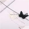 초크 흰색 / 검은 레이스 나비 목걸이 매력 여성 액세서리를위한 초커 보석 도매 여름 러브 드롭 배달 넥 락 DH5B4