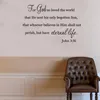 Wallpapers 1PC DIY Peel And Stick Removable Bible Verse John 3:16 Wall Decals