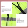 Motorcycle Apparel Reflective Running Vest Safety Gear High Visibility For Night Walking Cycling And Work With Fluorescent Bands