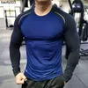 Camisetas masculinas masculino camisetas de compressão tops homme gym esporte roupas de fitness fitness tees longos de manga longa rashguard mma moletom j230526