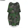 Casual Dresses Jumeast Women 3D Batwing Pocket Dress Oversized Female Streetwear Skull Camouflage Pullover Summer Skirt Nightdress