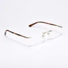 Solglasögon Collectable G Family Frameless GG0687 Square Men's Myopia Frame Women's Flat Glasses