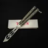 Titus Rep Replicant Carbon Fiber Balisong 트레이너 트레이너 훈련 나이프 공예품 무술 컬렉션 Knvies Xmas Gift