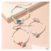 Cavigliere Summer Beach Braccialetto con ciondoli a forma di stella marina Caviglia fatta a mano Seed Bead Shell Foot Jewelry Drop Delivery Dhzbr