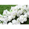 Flores decorativas de 140 cm de parede artificial pendurada simulação de videira decoração de flores para festas de casamento lojas -white